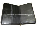 Personal Leather Bound File and Folder with Pockets