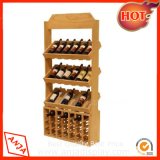 Brown Stackable Storage Floor Wine Rack