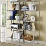 Powder Coated 5 Shelf Office Room DIY Metal Wire File Storage Racking and Shelving Unit