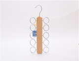 Chinese Supply Round Wooden Scarf Hangers for Scarf and Belt