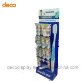 China Manufacturer Toothbrush Corrugated Paper Display Rack with Hooks