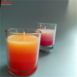 Three Colored Layers 3% Scented Glass Jar Candle with MSDS