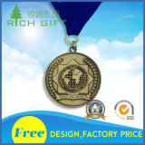 Gold Plated Fine Souvenir Metal Custom Medals No Minimum Order