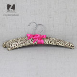 Supplying Leopard-Print Satin Padded Coat Hanger at Competitive Price