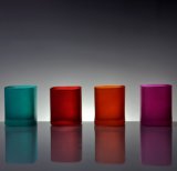 Square-Shaped Candle Holders in Spray Color