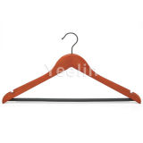 Rubber Coating Wooden Hanger with Pants Bar (YW505-3012-NJ)