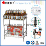 Square Chrome Metal Promotion Display Wire Rack for Store