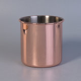 460ml Cylinder Rose Golden Electroplated Stainless Steel Candle Holders