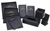 Black Leather A4 Large Hotel Guest Directory with Ring Binder