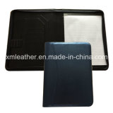 Stationery A4 Leather Junior Padfolio with Zipper Closed