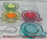 Machine-Made Colorful Glass Candle Holder (ZT-08)