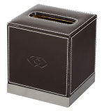 Border Coffee Leather Tissue Box for Hotel