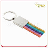 Promotion Gift Metal Key Chain with Woven Strap