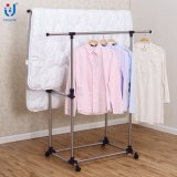 Multi-Functional Double Pole Hanger for Clothes and Quilt