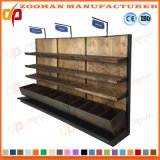 Supermarket Retail Store Steel Wooden Rack Display Shelf Unit (Zhs352)