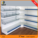 Supermarket Gondola Metal Display Stand Corner Shelf