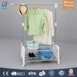 Extendable Single Rod Clothes Hanger with Plastic Hook