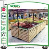 Wooden Supermarket Vegetable Display Rack
