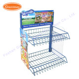 2 Tier Counter Metal Wire Basket Display Rack for Snacks