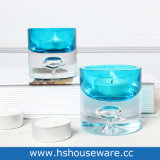 Blue Glass Candle Holders