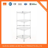 Chrome Coner Storage Rack/Display Shelf with Shining Appearance