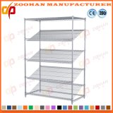 Chrome Plated Ikea Slanted Wire Storage Shelving Magazine Shelves (Zhw153)