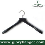 Hight Quality Faux Leather Coat Hanger with Metal Hook for Clothing Shop display