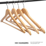 Basic Regular Natural Bar Wooden Hanger for Wholesale Wooden Clothes Hanger Hangers for Jeans