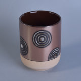 Hand Drawing Pattern Ceramic Candle Holders