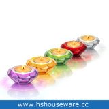 Diamond Style Colorful Glass Candle Holders for Tealight