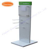Portable Double Sided Supermarket Store Metal Mobile Accessories Hanging Display Shelf Rack