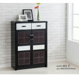 Hallway Black Corner Storage Cabinet Shoe Stand on Wall