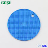 BPA Free Grid Pattern Round Shaped Food Grade Silicone Mat Tablemat Placemat Potholder
