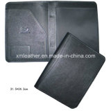 PU Leather Cover Black File Folder with Pockets
