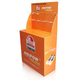 Print Supermarket Paper Advertising Carton Display Shelf for Battery