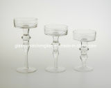 Clear Glass Candle Holders (C04E-005A, b, c)