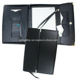 Black A4 PU Leather Envelop Folder with Button Closure