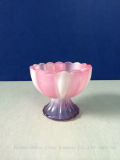 High Foot Colored Glass Cup for Ice Cream
