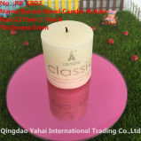 4mm Round Pink Bevel Glass Mirror Candle Holder