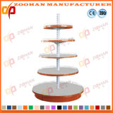 Hot USA Metal Powder Coating Supermarket Round Display Shelf (Zhs49)