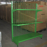 Wire Back Supermarket/Store Shelf with Dismountable Support