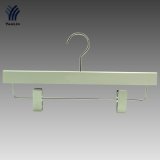 Yeelin White Painting Clothes Hanger with Chrome Clips