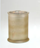 Champagne Color Glass Candle Holder (DRL15049)