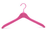 Pink Color Garment Cloth Hangers, Wooden Clothes Hanger