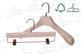 in Natural Wood Colour Wood Hanger for Suit/Coat/Pants Display