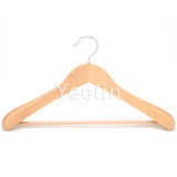 Wooden Clothes Hanger with Non Slip Trouser's Bar (200-8293-J)