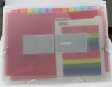 Cusomized Expanding File with Colorful Inner Pockets (E076)