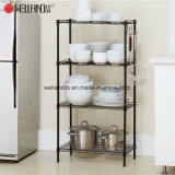 Free Standing 4 Tiers Adjustable Home Kitchen Plate Storage Shlelving Rack Unit