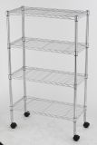 New 4 Tiers Chrome Metal Home Wire Shelving NSF Approval (LD7535125A4W)