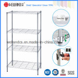 Adjustable Chrome Wire Shelving Rack, Metal Furniture (LD9035137A4C)